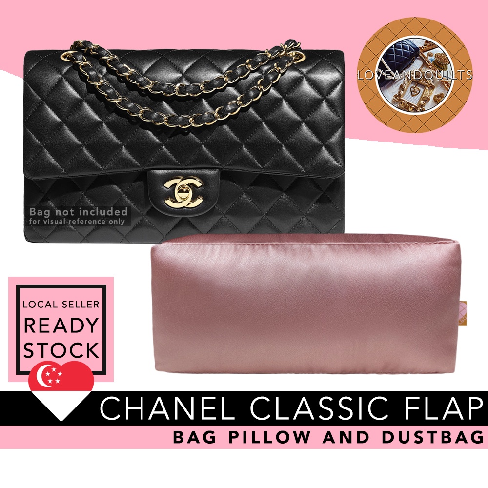 SG]❤️Chanel Classic Flap Bag Shaper Pillow & Dustbag, Satin Insert Dust Bag, bag Stuffer
