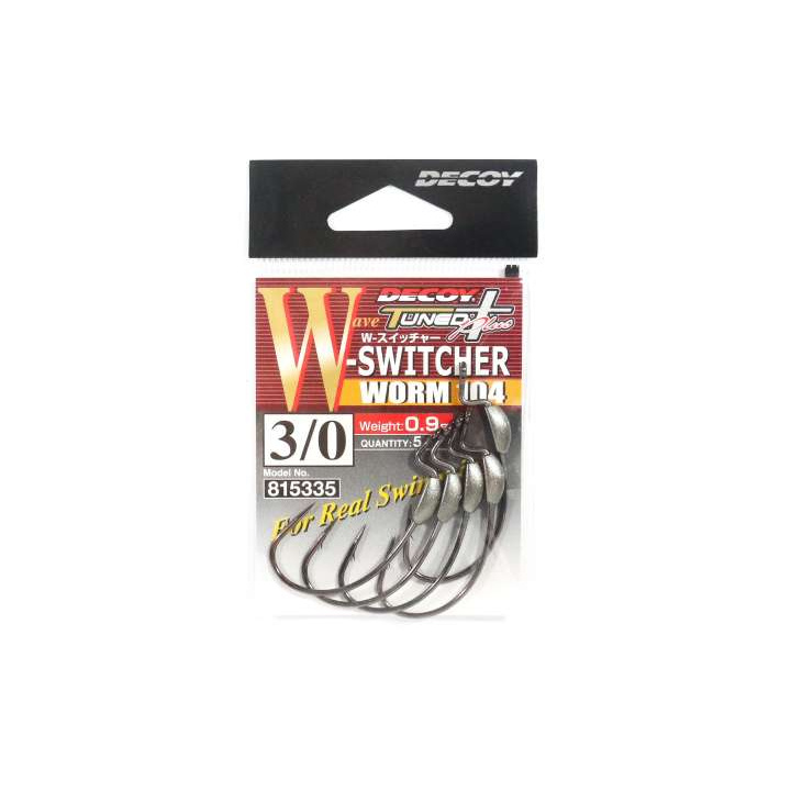 Decoy Worm 104W Switcher Front Weighted Worm Hooks Size 3/0 , 0.9 grams  (5335)