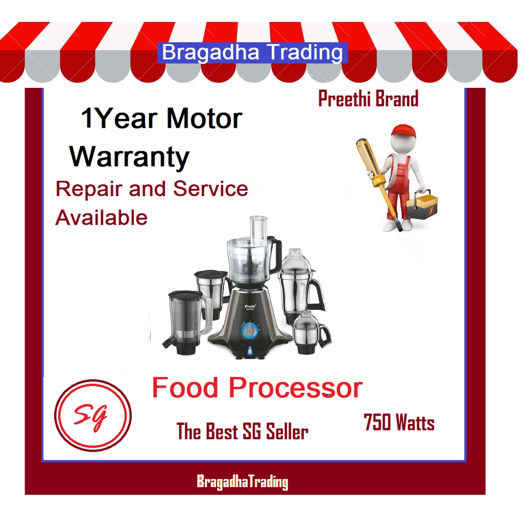 Preethi Zodiac mg 218 750-Watt Mixer Grinder (Black/Light Grey)