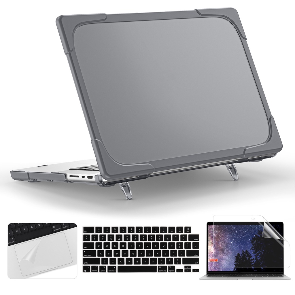 Case For MacBook Pro 14 2023 Shockproof Protection Laptop Cover With  Folding Stand For Pro 14” A2442 M1 Pro/M1 Max 2022/2021