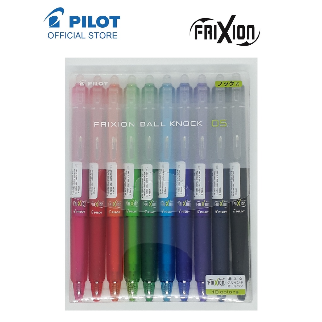Pilot FriXion Clicker Retractable Erasable Gel Ink Pens, 10 Color Set 