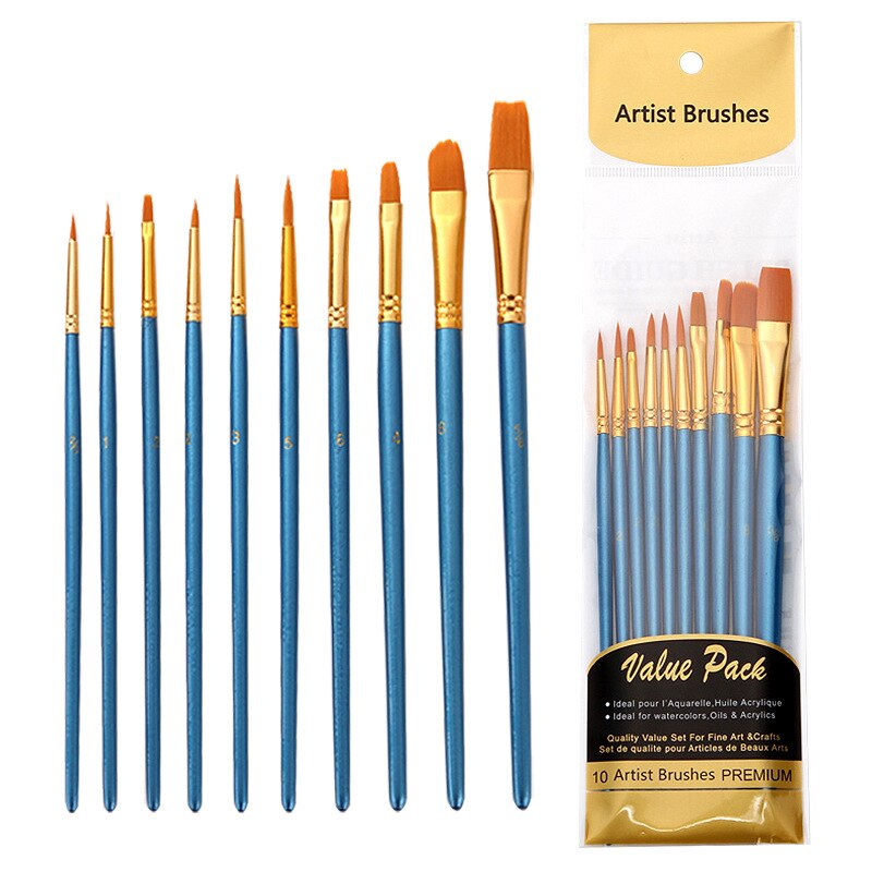 Gouache Paintbrush Set - Mont Marte Signature  Gouache paint set,  Paintbrush set, Oil paint brushes