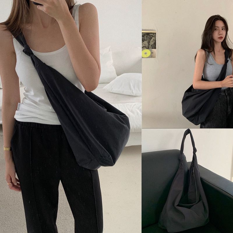 Korean Fashion Women Casual Zipper Sling Bag Female Simple Large