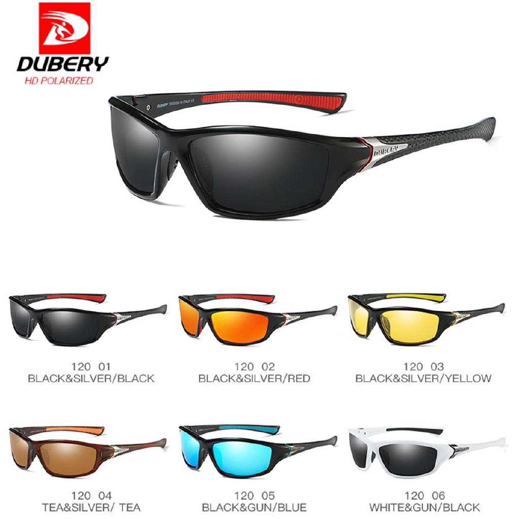 DUBERY square sports riding fishing polarized sunglasses women men