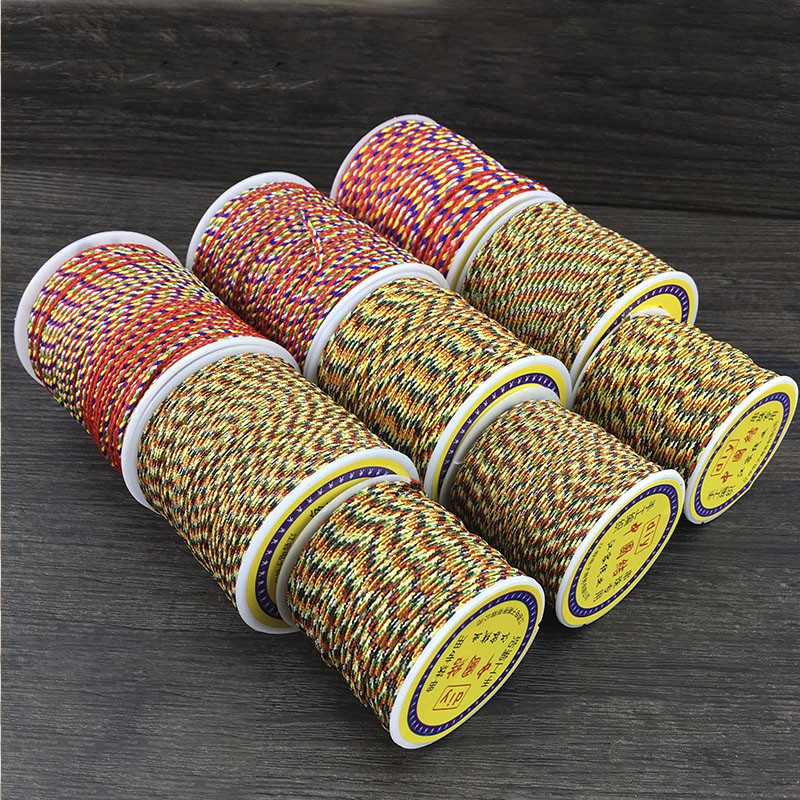 0.8mm 1mm 1.5mm 2mm Colorful Nylon Cords Thread Chinese Knot