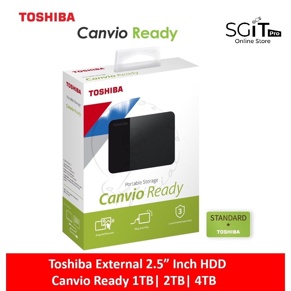 SG| Toshiba Canvio Ready 1TB/2TB/4TB External HDD / Hard Disk