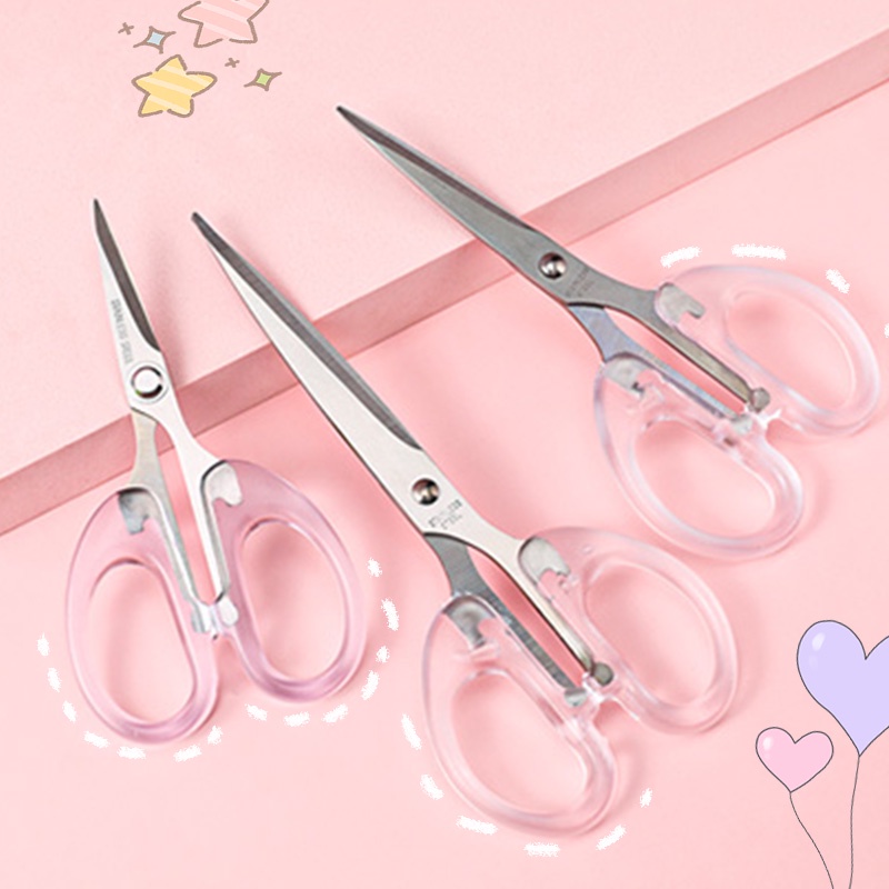 Transparent Small Scissors, Stainless Steel, For Office, Sewing, Art,  School Supplies, Kitchen, Paper Cutting