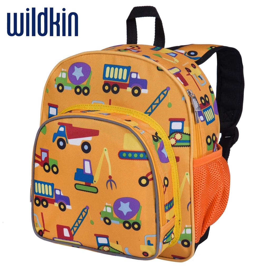 Wildkin Pack 'n Snack Backpack, Olive Kids Dinosaur Land, 12