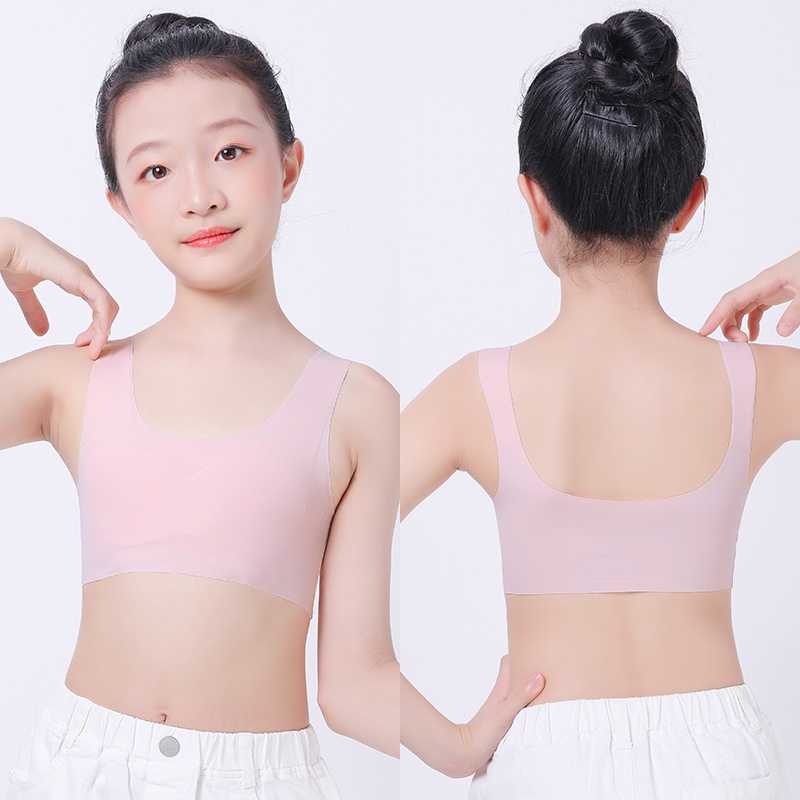 Wearing a shirt in the girls' underwear small vest harness cotton baby girl  child student Bra Boys 6 8