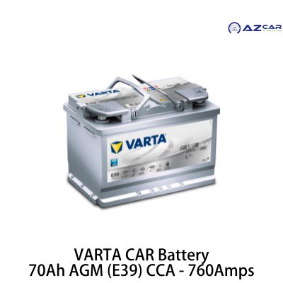 VARTA CAR Battery 70Ah AGM (E39) CCA - 760Amps