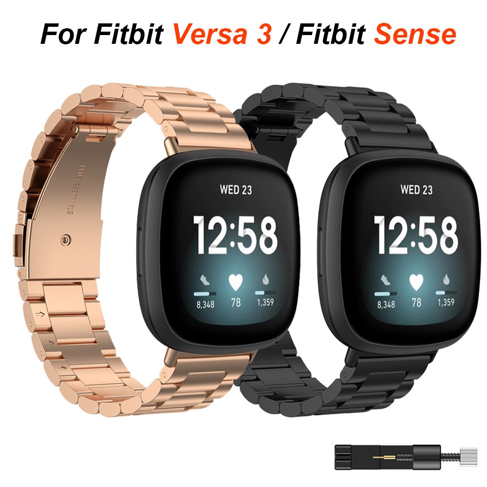 Fitbit stainless best sale steel band