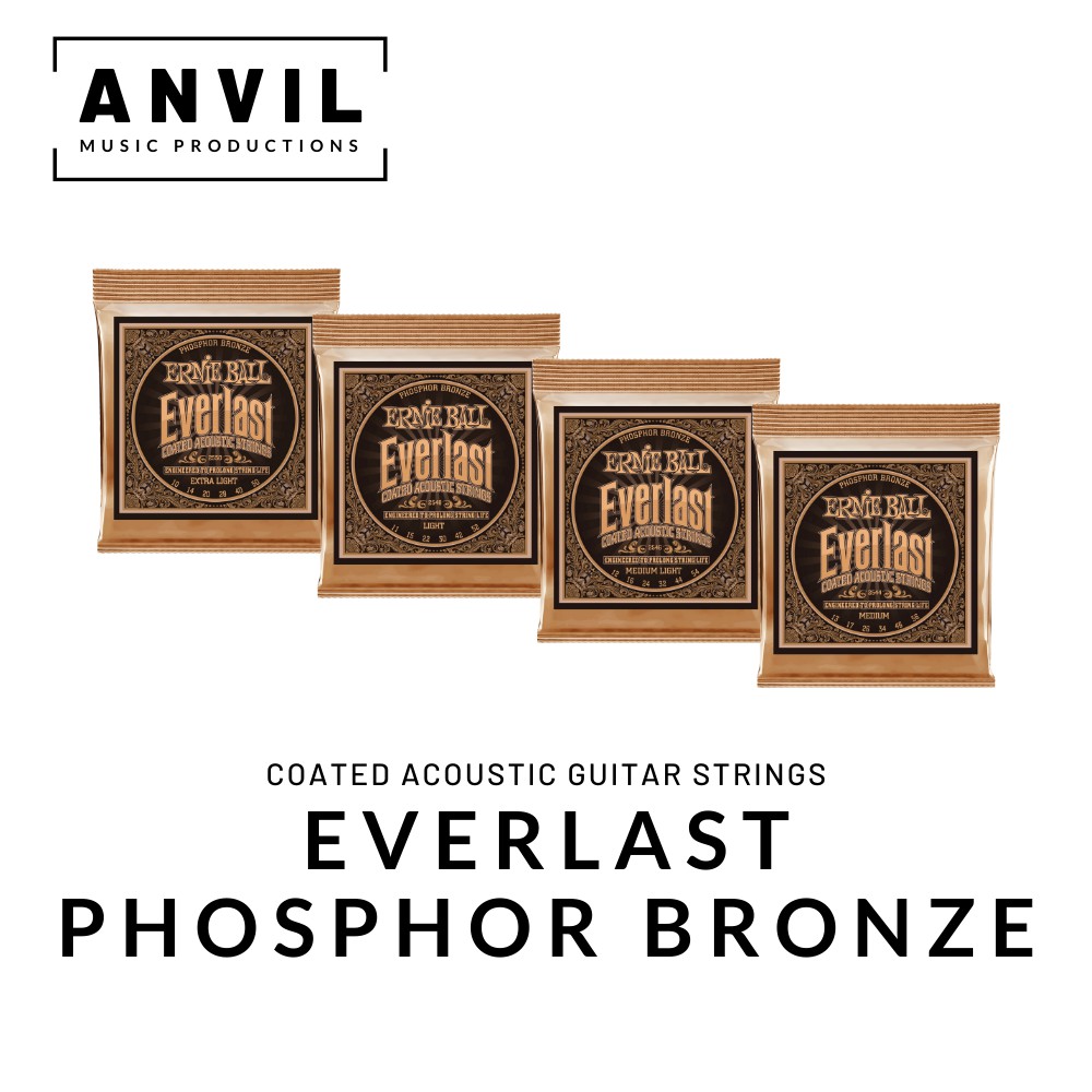 Everlast Coated Phosphor Bronze Acoustic Guitar Strings