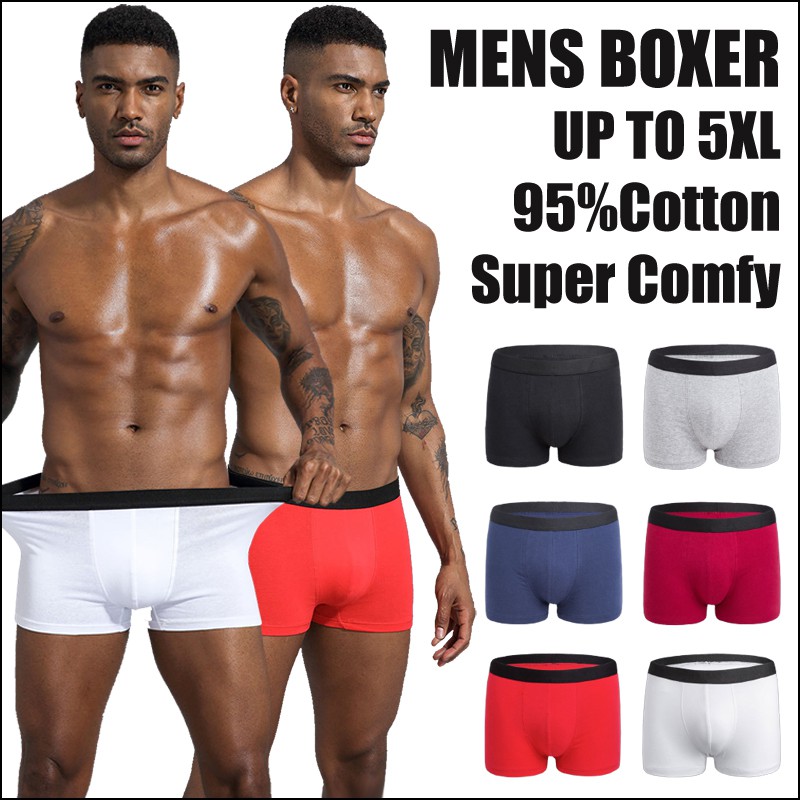 Men’s Boxer Briefs Underwear for Men Underwear Combed Cotton Solid Color  Low Waist Sexy Briefs