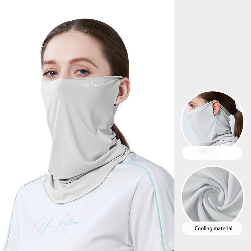 Cooling Neck Gaiter With Ear Loops, Sun Mask Protection, Bandana Face Mask  for Summer Cycling Fishing