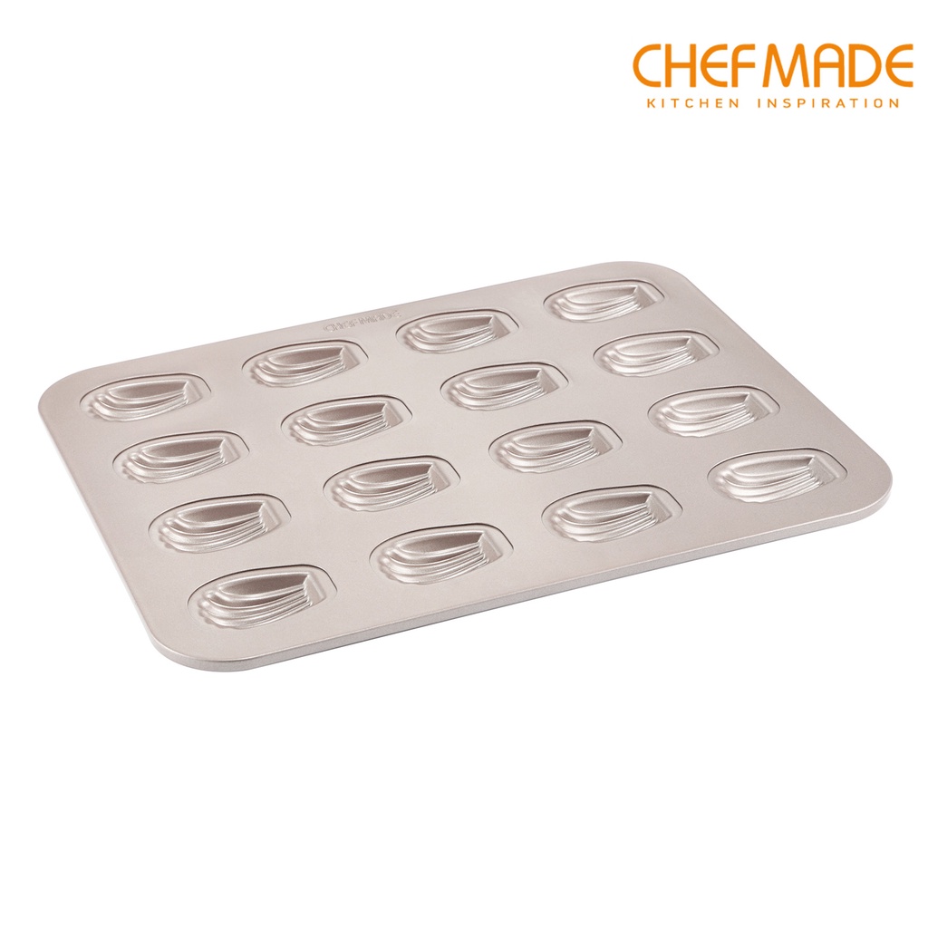  CHEFMADE Financier Cake Pan, 12-Cavity Non-Stick Square Muffin  Pan Biscuits Cookies Bakeware for Oven Baking (Champagne Gold) : Home &  Kitchen