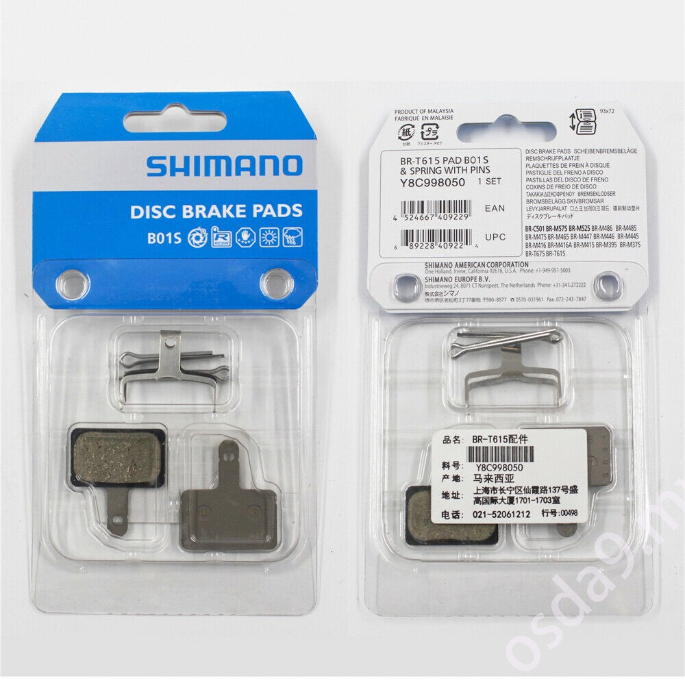 Shimano B01S Resin Disc Brake Pads for M315 M355 M395 M465 M475