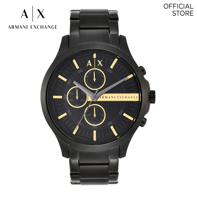 All black armani exchange watch sale