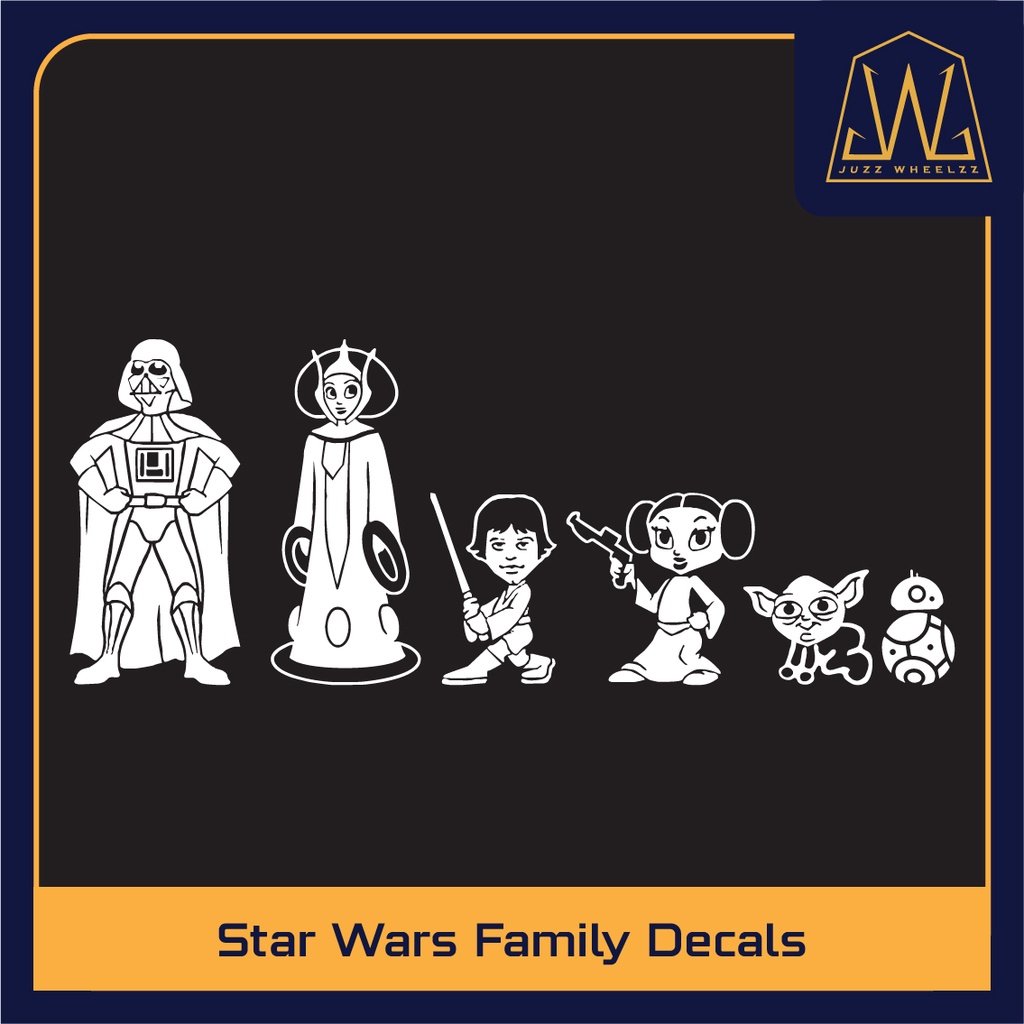 Star wars hot sale family decals