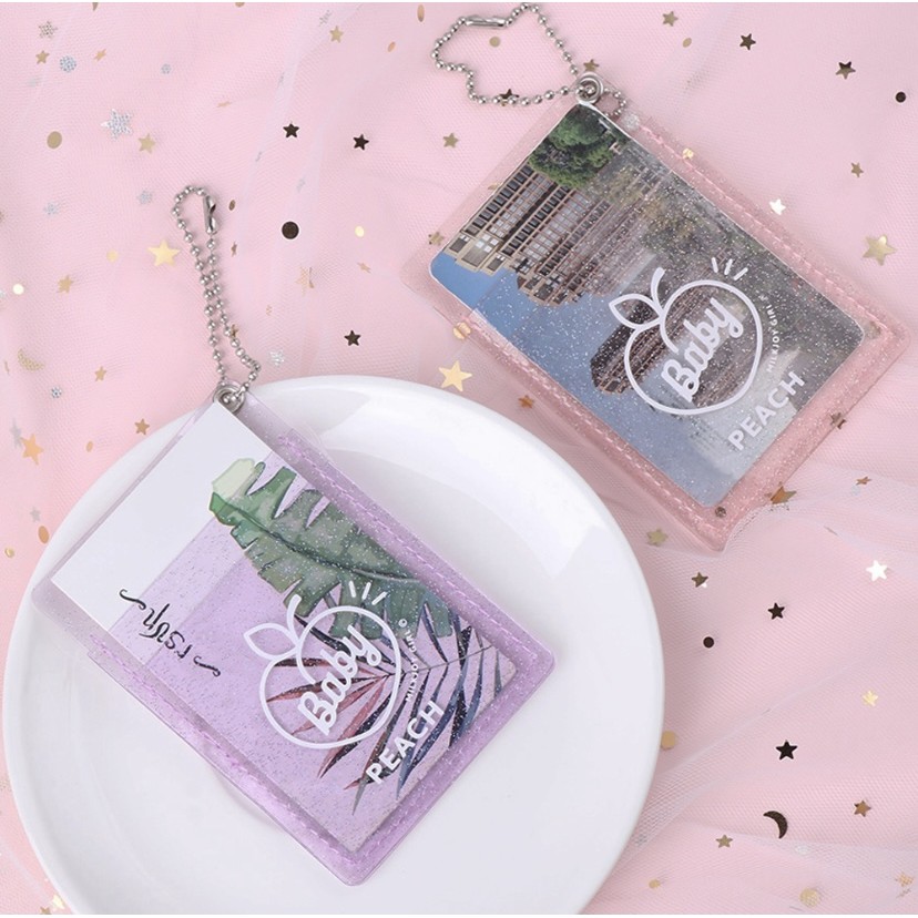 MILKJOY PVC TRANSPARENT GLITTER CARD HOLDER Shopee Singapore