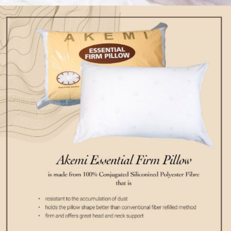 Akemi Essential Firm Pillow AKEMI Essential Bolster Shopee