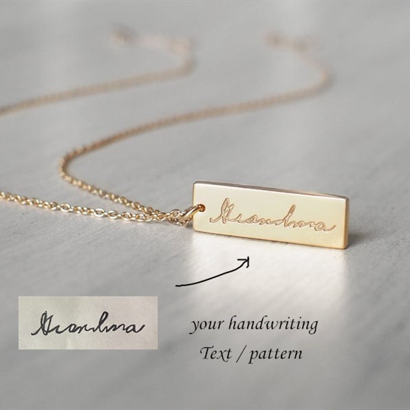 Gold bar clearance necklace personalized