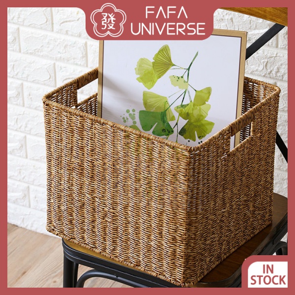 Flexible Storage Basket with Handles Portable Desktop Sundries Snack  Organizer with Handles Thick PP Material 3 Size Storage Basket Organizer  Bins Desktop Sundries White Large Size (31*20*12cm) 