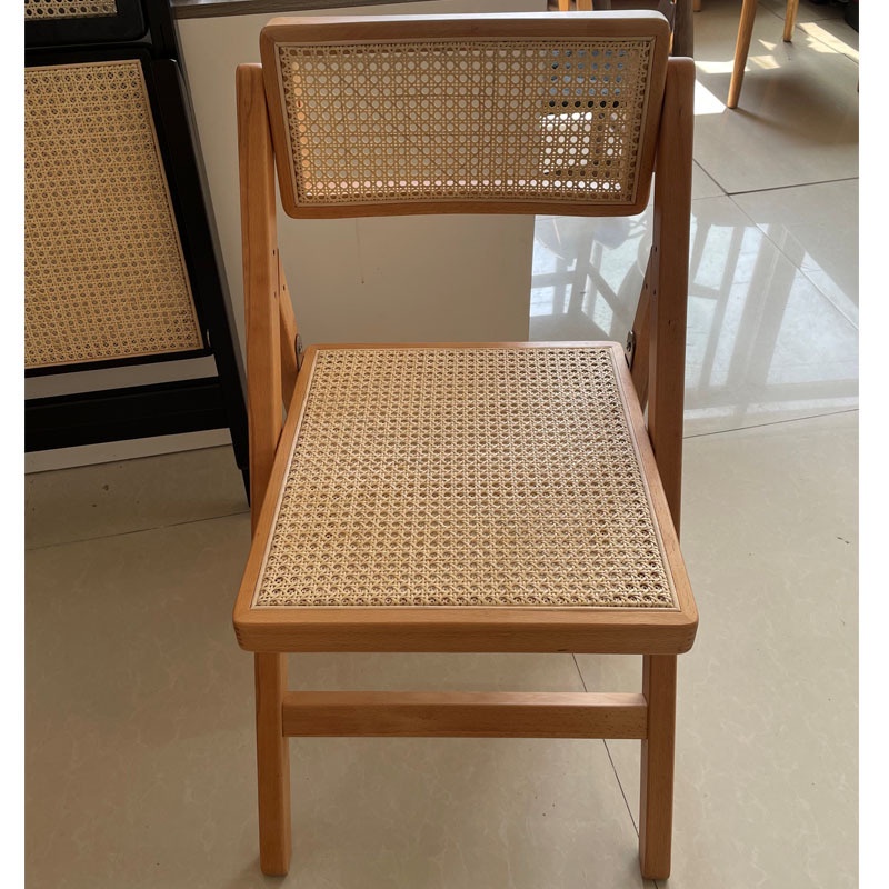 Rattan foldable store chair