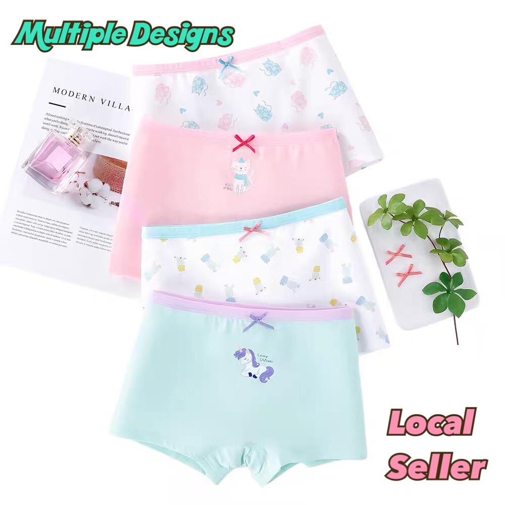 SG Seller Kids Children Girls Panties Underwear Boxer Brief