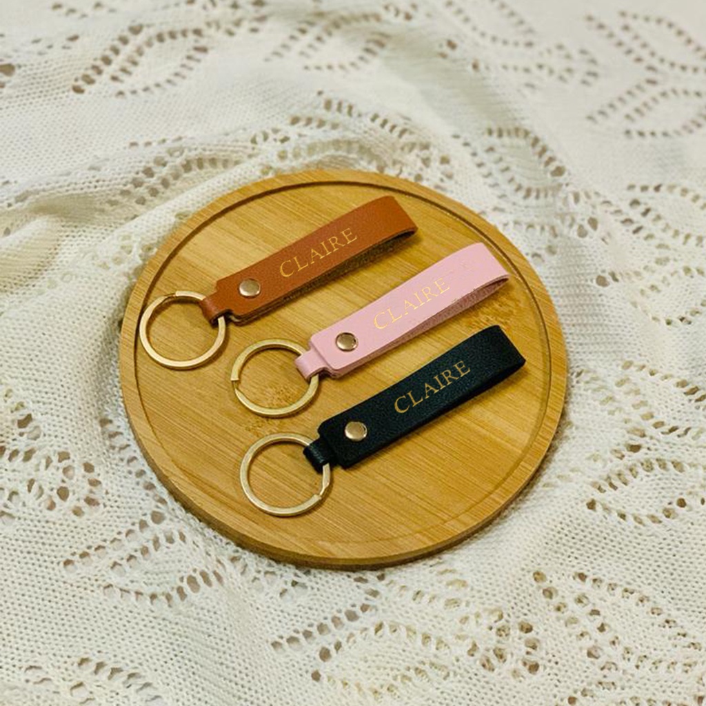 Customised deals leather keychain