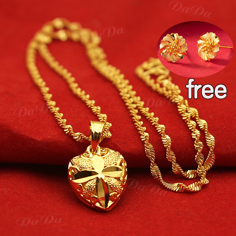 Gold chain clearance with love pendant