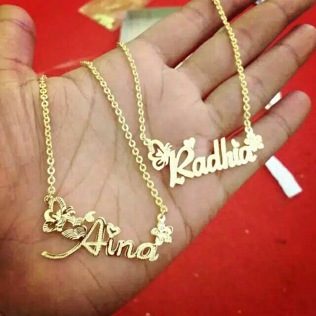 Real gold custom hot sale name necklace