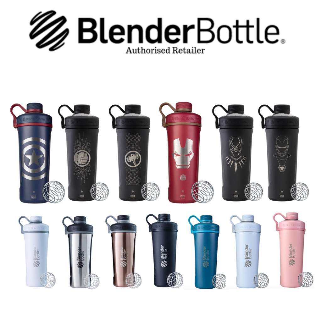 Blender Bottle Radian Bottle, Insulated, Matte Red, Marvel, SpiderMan Spider, 26 Ounce