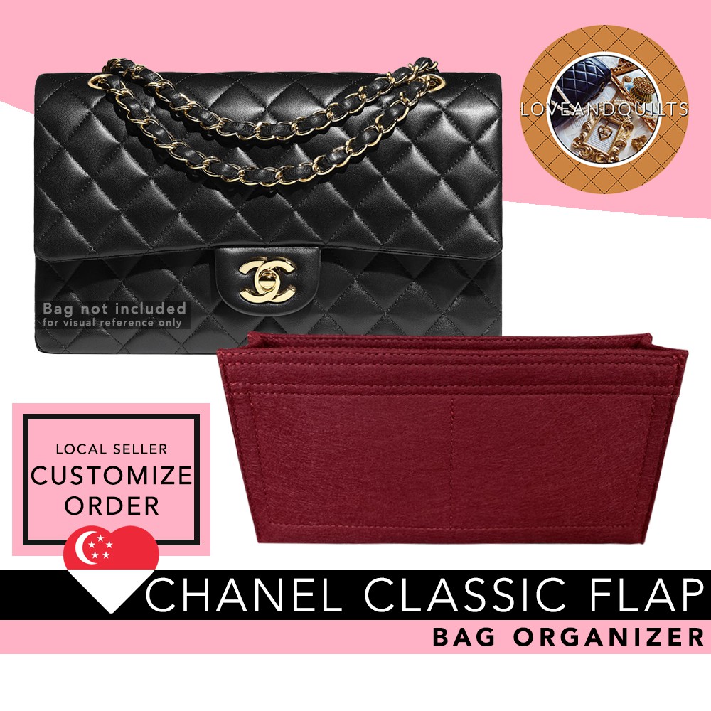 [PO]❤️Chanel Classic Flap Bag Organizer bag Insert bag Shaper bag Liner, Premium Felt Organiser