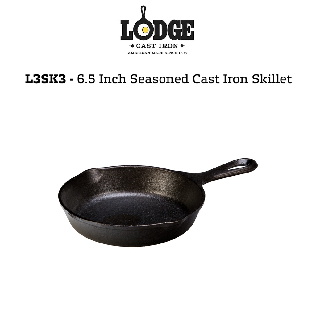 Lodge L6SK3 9 Pre-Seasoned Cast Iron Skillet