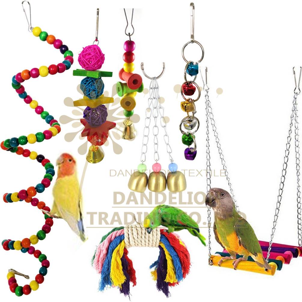 DANDELION Parrot toys set of 7 pet bird toys educational toys