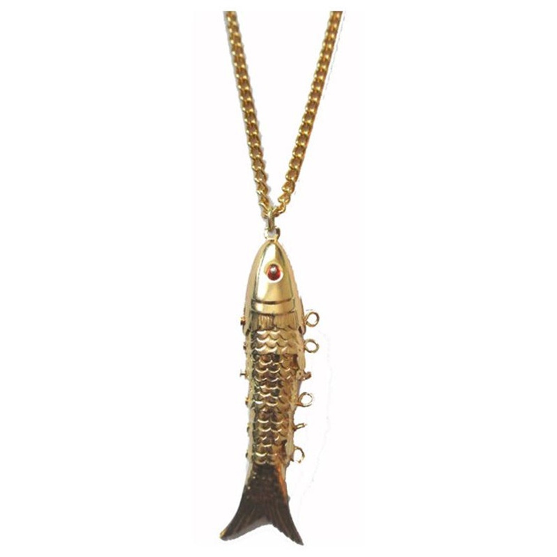 Gold on sale fish pendant