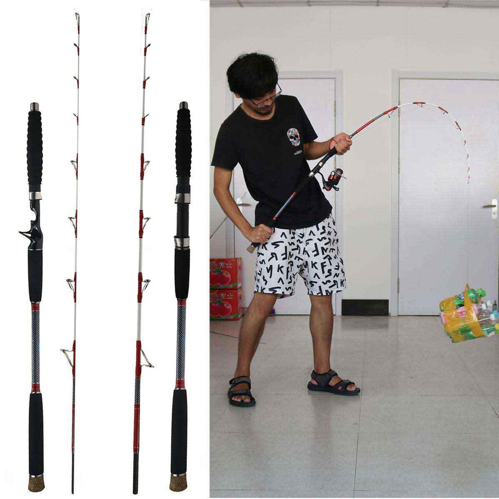 TRAINFIS】1.8M(6ft) Full Carbon Fishing Rod 8-18LB Medium Rod M