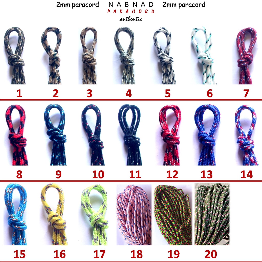 Nabnad Paracord 2mm 2mm Camo Camouflage Motif Imported China Is Smoother  Than The Nabnad Price Per Meter