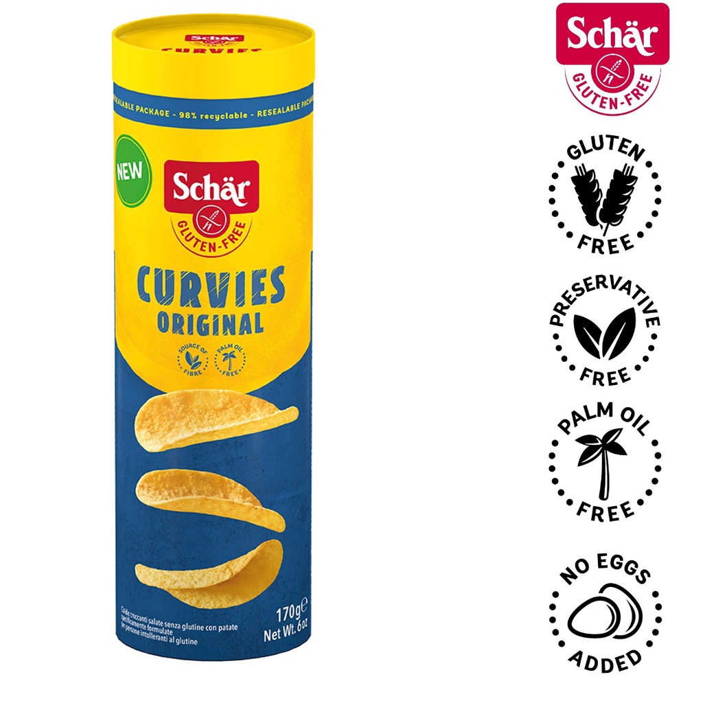 Schar Curvies Gluten Free Original (chips) - 170gr | Shopee Singapore