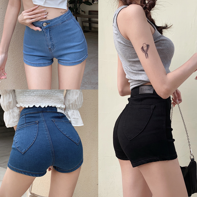 Hot girl in high best sale waisted shorts