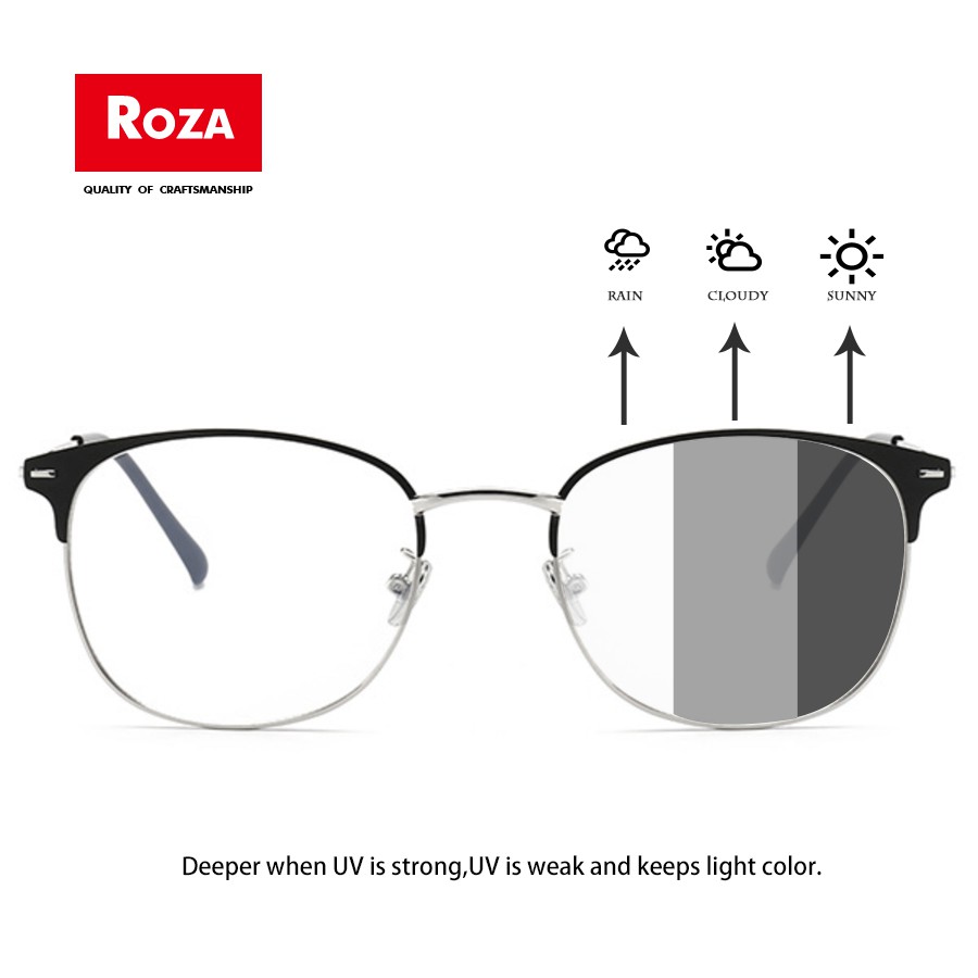 Roza Anti-Blue Light Glasses Prescription Glasses Men Optical Eyeglasses  Photochromic Glasses Frame Women Eyewear RZ0780