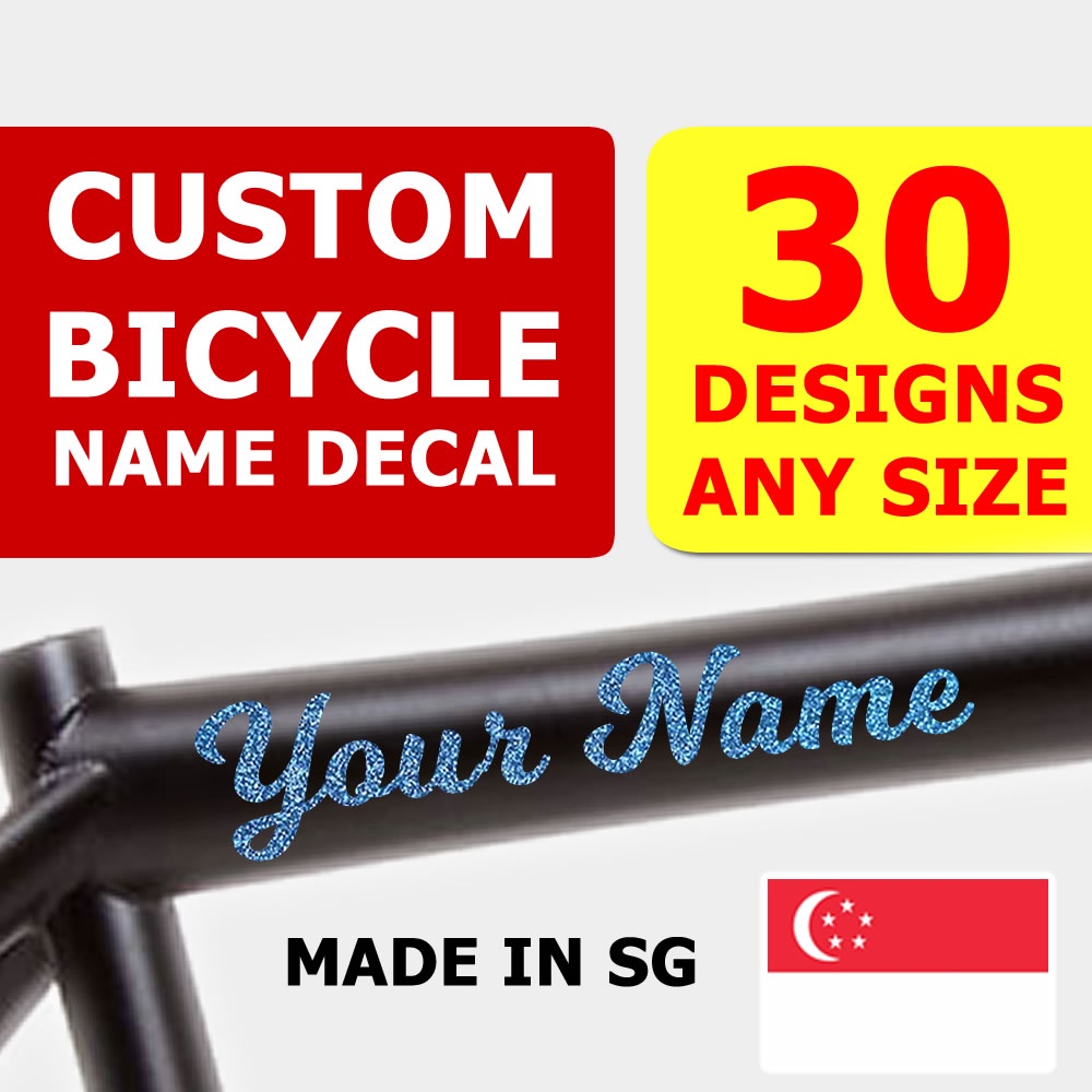 Bicycle best sale name decals