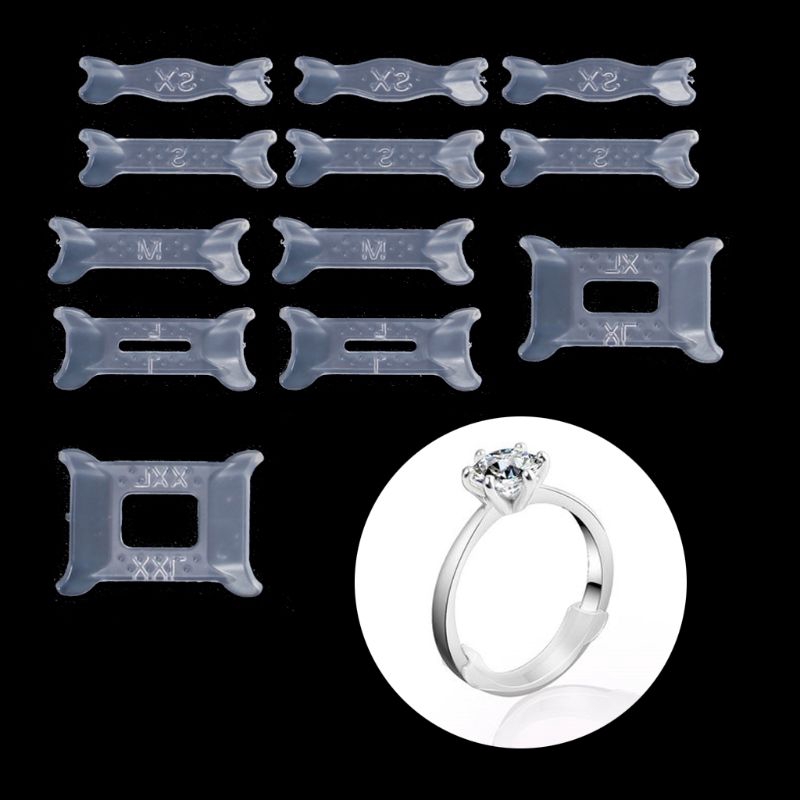 8 Pcs Invisible Ring Adjuster-Assorted Sizes Ring Size Reducer Spacer Ring  Guard