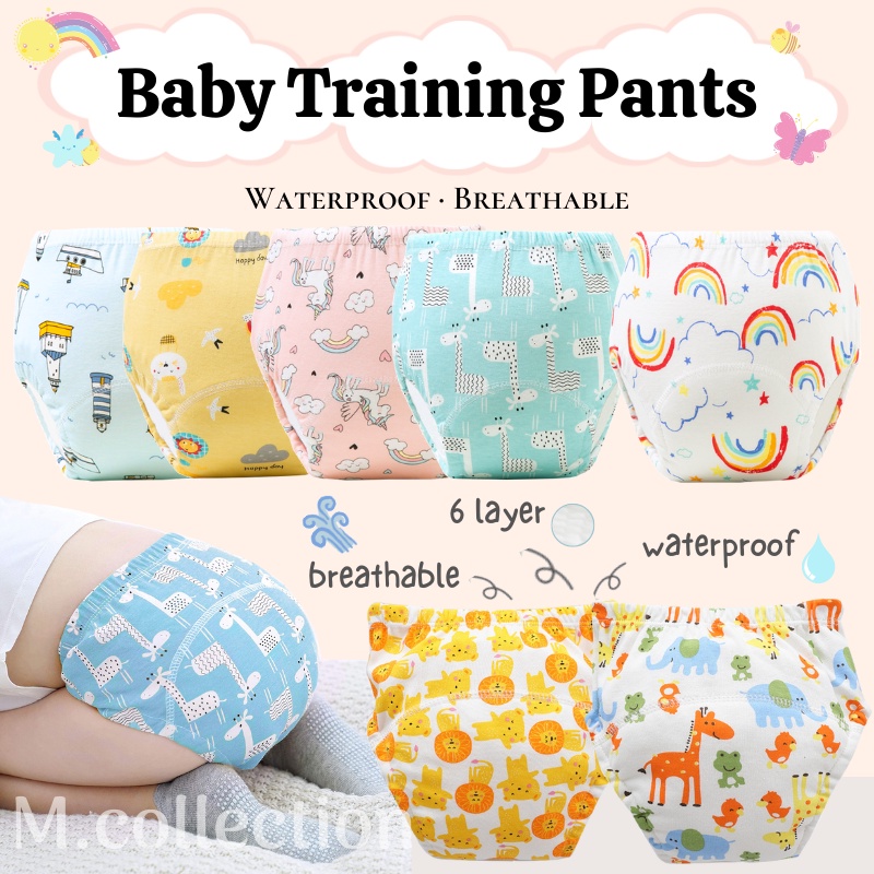 Cheap 6 Layers of Waterproof and Reusable Cotton Baby Training