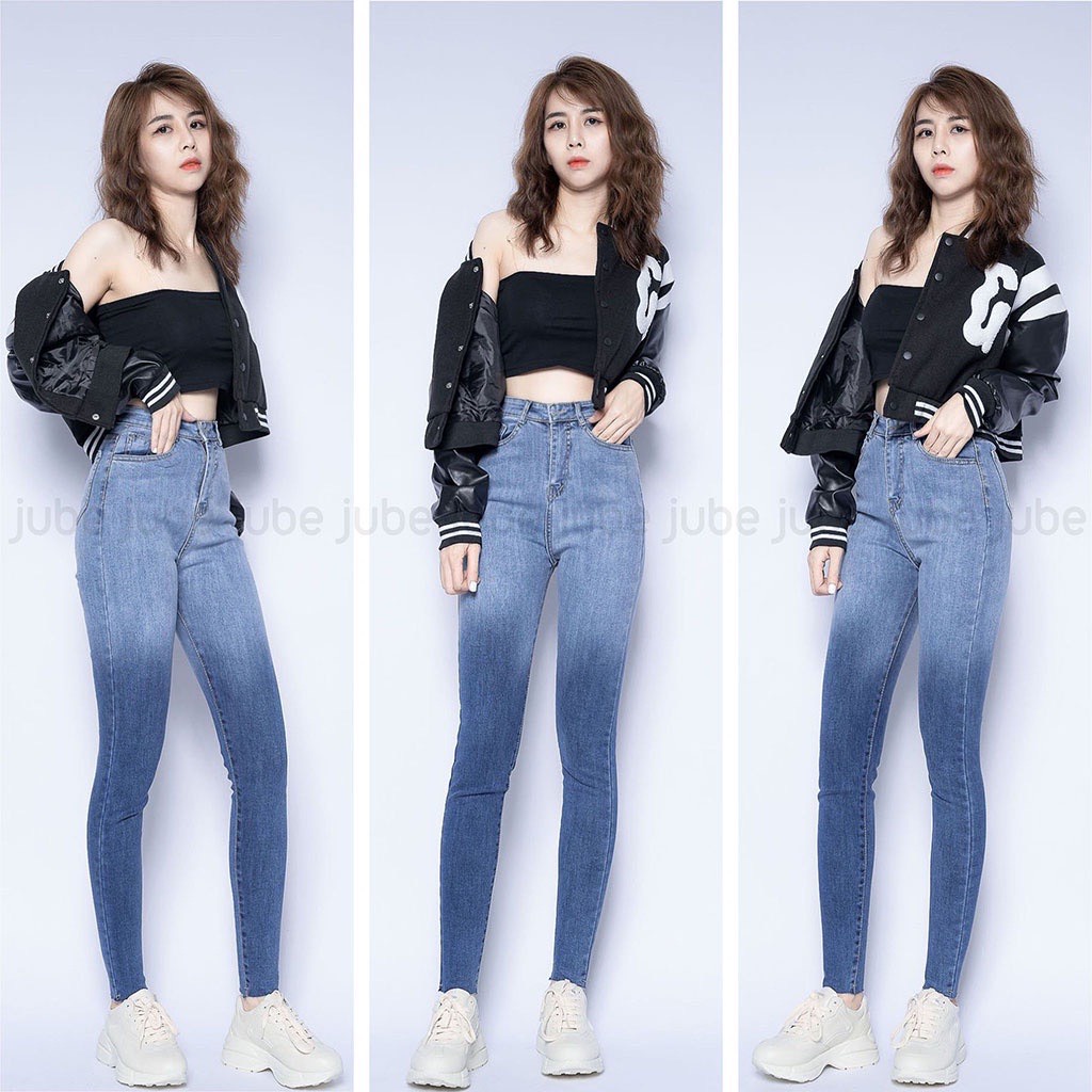 Skiny High-waist Jeans With Smooth Hugging Shape In 2 Colors Super  Beautiful