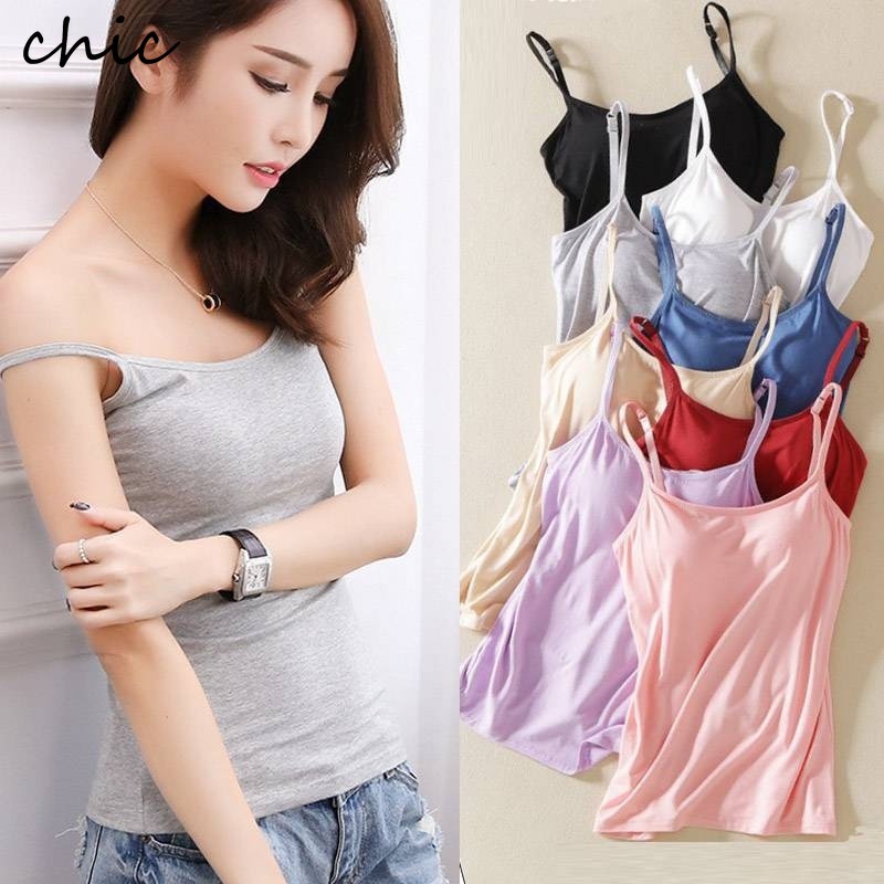 Women Solid Color Modal Cotton Elegant Tank Tops and Lace Floral