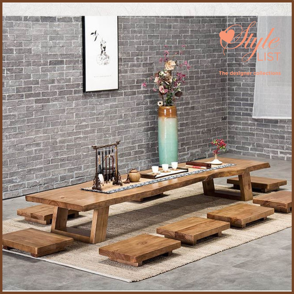 Japanese wooden deals dining table