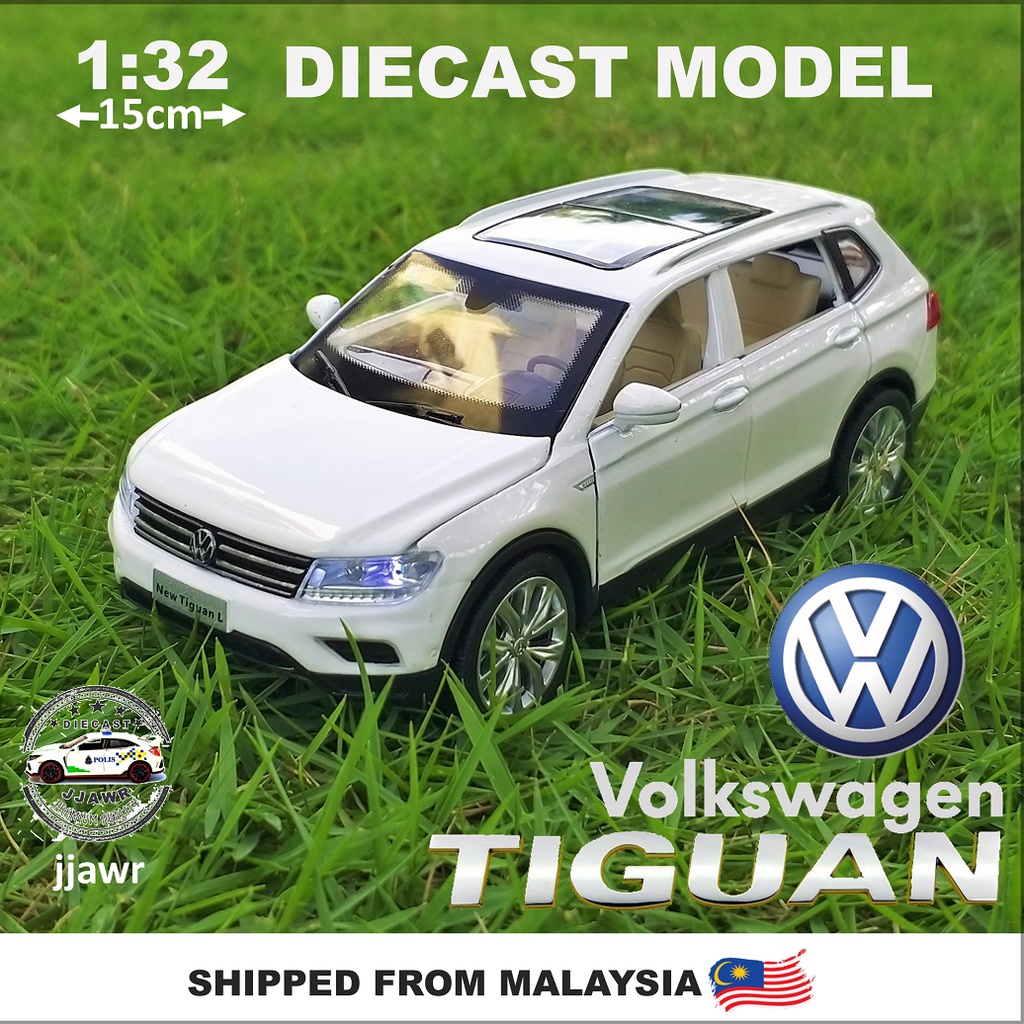1:32 All New Tiguan L SUV The Cast Model Car Toy Model Pull Back Black