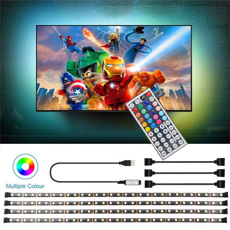 5V Short LED Light Strips USB TV Backlight 0.5M With 24KEYS Remote