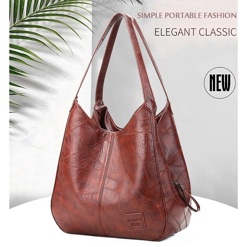 Leather best sale handbag design